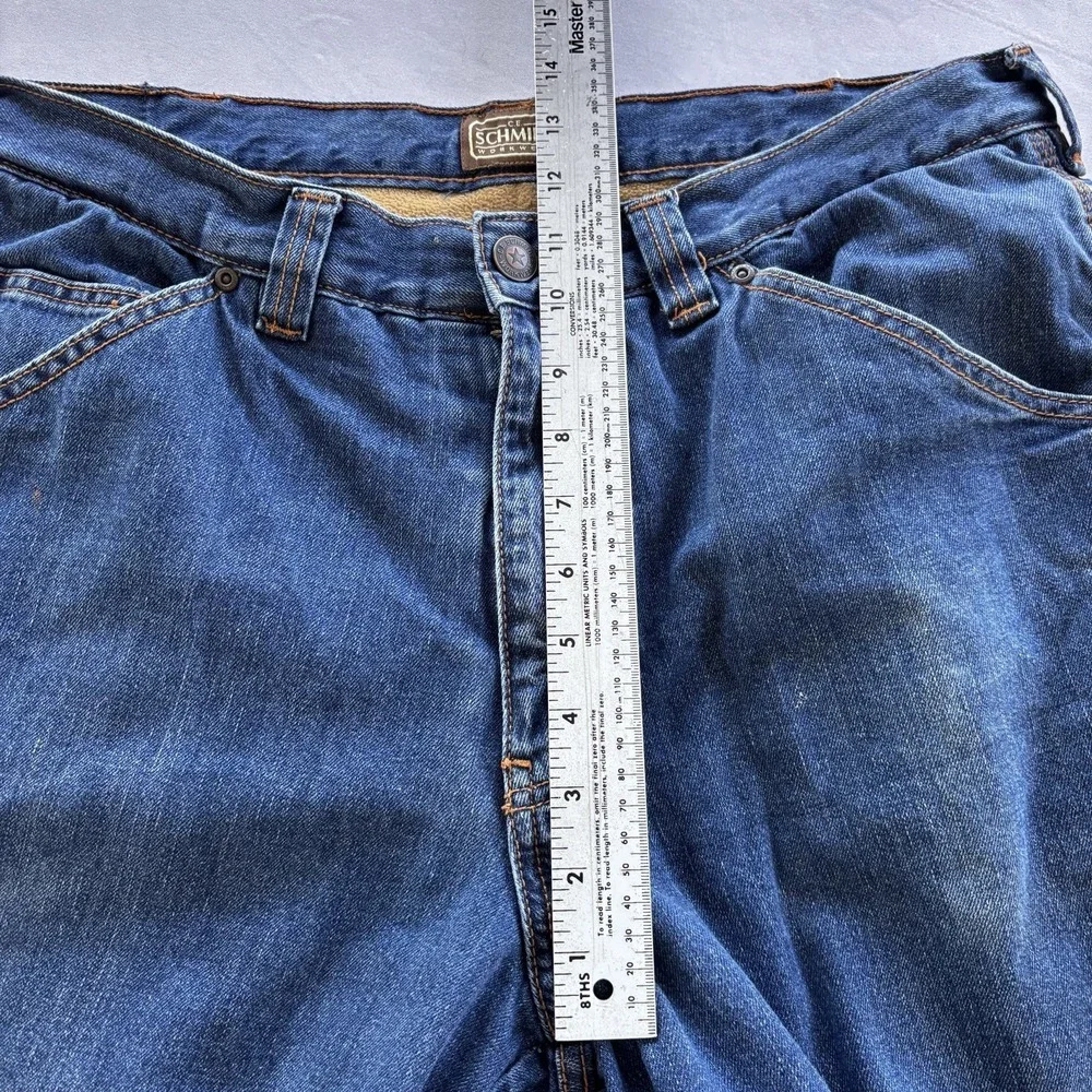 C.E. Schmidt Workwear Fleece Lined Denim Jeans‎ Mens 36x30 Insulated